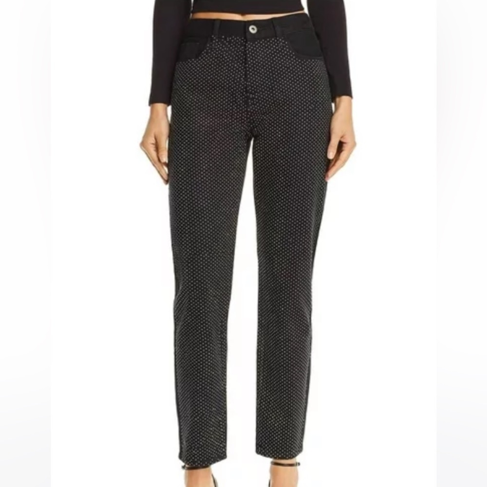 Pistola Black and White Polka Dot Ankle Jeans